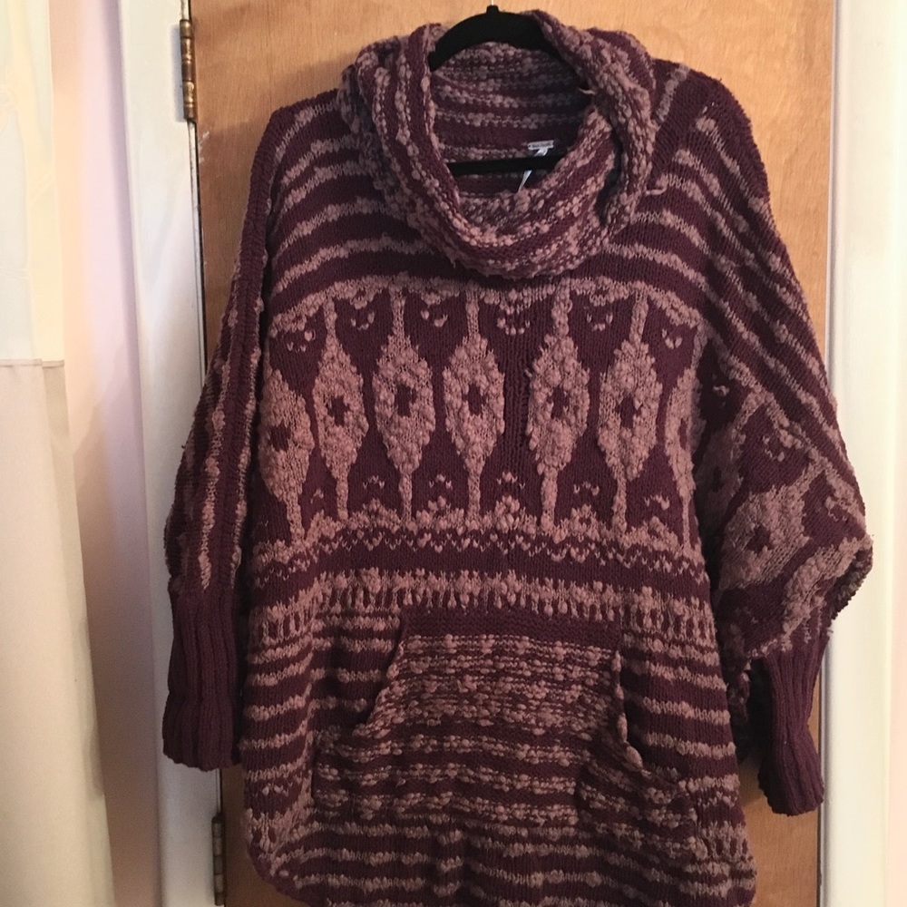 Free People soft chunky cotton tunic sweater